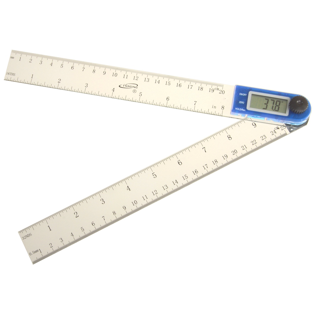 Jadeshay Digital Protractor-0-200mm Digital Angle Ruler Electronic Protractor Stainless Steel Goniometer Angle Finder Miter Gauge Ruler 