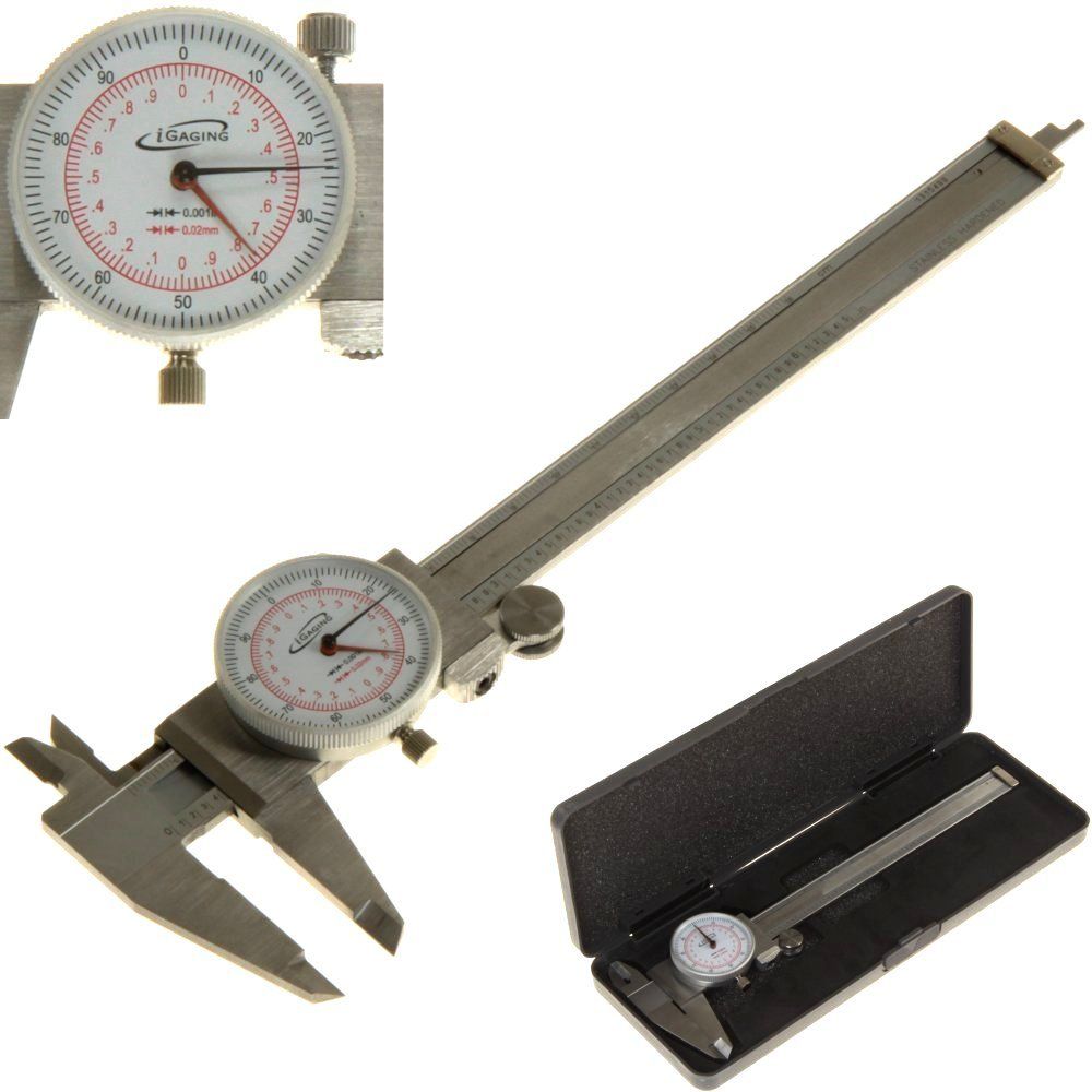 150MM Dual Reading Dial Caliper Shockproof Scale Metric SAE Standard INCH MM PROLINEMAX 6 